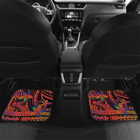 New Caledonia Christmas Car Mats Seashell Xmas Tree Tribal Waves - Polynesian Pride