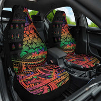 New Caledonia Christmas Car Seat Cover Seashell Xmas Tree Tribal Waves - Polynesian Pride