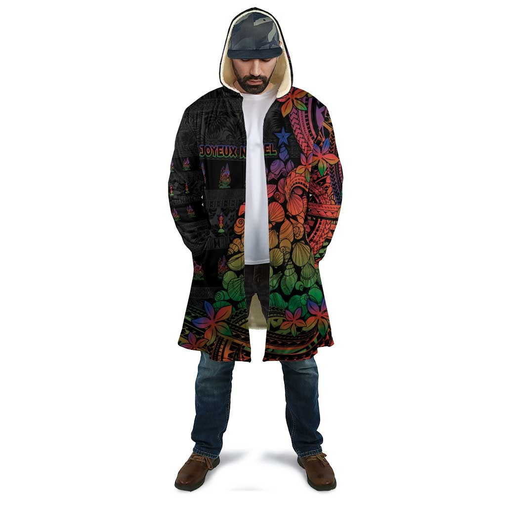 New Caledonia Christmas Cloak Seashell Xmas Tree Tribal Waves - Polynesian Pride