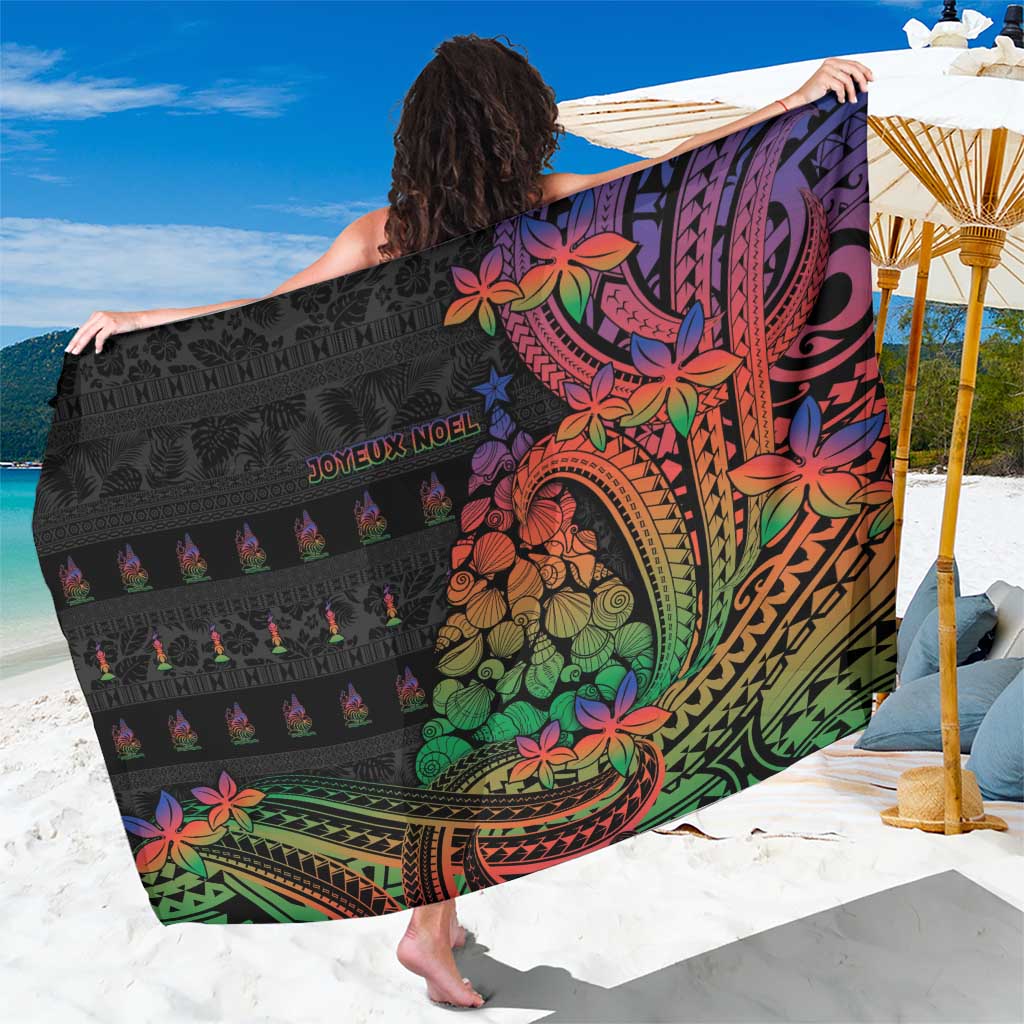 New Caledonia Christmas Sarong Seashell Xmas Tree Tribal Waves - Polynesian Pride