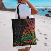 New Caledonia Christmas Tote Bag Seashell Xmas Tree Tribal Waves - Polynesian Pride