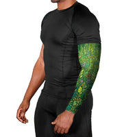 Polynesia Mother Nature Arm Sleeves Glowing Heart Spiral Tropical Vine Floral