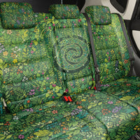 Polynesia Mother Nature Back Car Seat Cover Glowing Heart Spiral Tropical Vine Floral