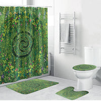 Polynesia Mother Nature Bathroom Set Glowing Heart Spiral Tropical Vine Floral