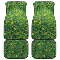 Polynesia Mother Nature Car Mats Glowing Heart Spiral Tropical Vine Floral
