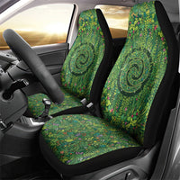 Polynesia Mother Nature Car Seat Cover Glowing Heart Spiral Tropical Vine Floral