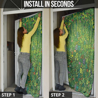 Polynesia Mother Nature Door Cover Glowing Heart Spiral Tropical Vine Floral