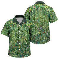 Polynesia Mother Nature Family Matching Summer Maxi Dress and Hawaiian Shirt Glowing Heart Spiral Tropical Vine Floral