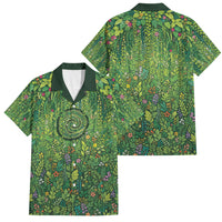 Polynesia Mother Nature Family Matching Tank Maxi Dress and Hawaiian Shirt Glowing Heart Spiral Tropical Vine Floral