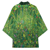 Polynesia Mother Nature Kimono Glowing Heart Spiral Tropical Vine Floral