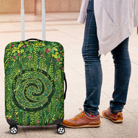 Polynesia Mother Nature Luggage Cover Glowing Heart Spiral Tropical Vine Floral