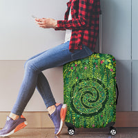 Polynesia Mother Nature Luggage Cover Glowing Heart Spiral Tropical Vine Floral