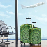 Polynesia Mother Nature Luggage Cover Glowing Heart Spiral Tropical Vine Floral