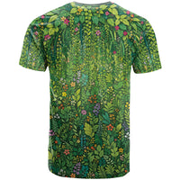 Polynesia Mother Nature T Shirt Glowing Heart Spiral Tropical Vine Floral