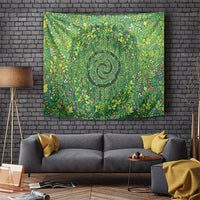 Polynesia Mother Nature Tapestry Glowing Heart Spiral Tropical Vine Floral