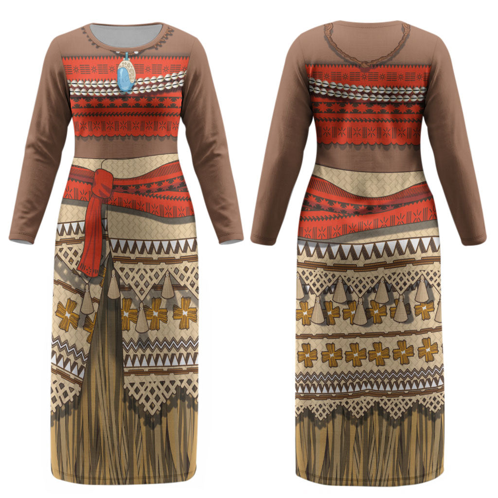 Polynesia Ocean Princess Inspired Cosplay Costume Couples Matching Long Sleeve Bodycon Dress and Long Sleeve Button Shirt