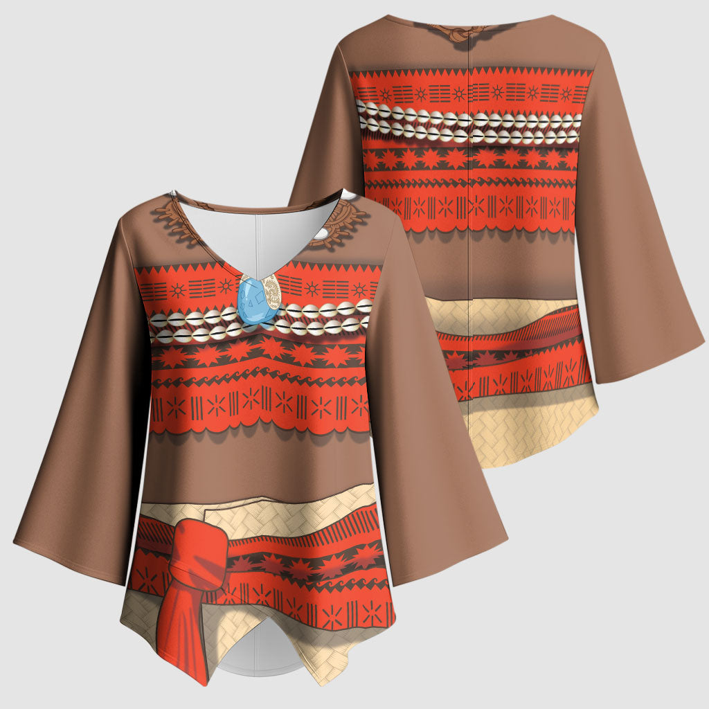 Polynesia Ocean Princess Inspired Cosplay Costume Kimono Sleeve Blouse