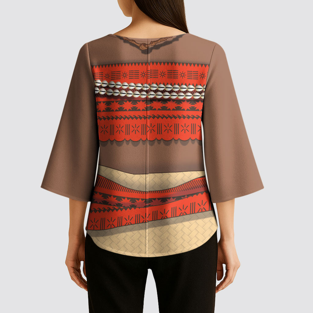 Polynesia Ocean Princess Inspired Cosplay Costume Kimono Sleeve Blouse