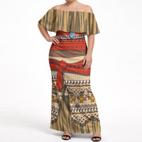 Polynesia Ocean Princess Inspired Cosplay Costume Off Shoulder Maxi Dress