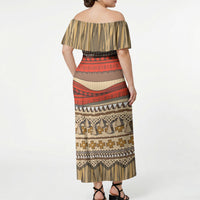 Polynesia Ocean Princess Inspired Cosplay Costume Off Shoulder Maxi Dress