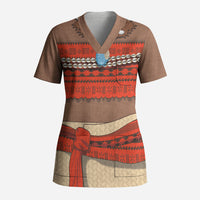 Polynesia Ocean Princess Inspired Cosplay Costume Scrub Top