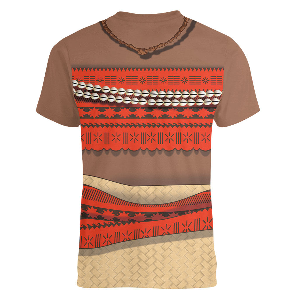 Polynesia Ocean Princess Inspired Cosplay Costume Women V-Neck T-Shirt