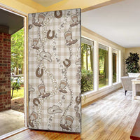 Hawaii Palaka Cowboy Door Cover Shell Maile Lei With Western Patterns - Polynesian Pride