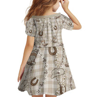 Hawaii Palaka Cowboy Family Matching Puletasi and Hawaiian Shirt Shell Maile Lei With Western Patterns - Polynesian Pride