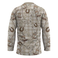 Hawaii Palaka Cowboy Hockey Jersey Shell Maile Lei With Western Patterns - Polynesian Pride