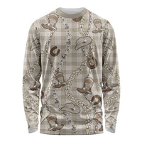 Hawaii Palaka Cowboy Long Sleeve Shirt Shell Maile Lei With Western Patterns - Polynesian Pride