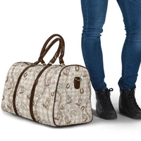 Hawaii Palaka Cowboy Travel Bag Shell Maile Lei With Western Patterns - Polynesian Pride