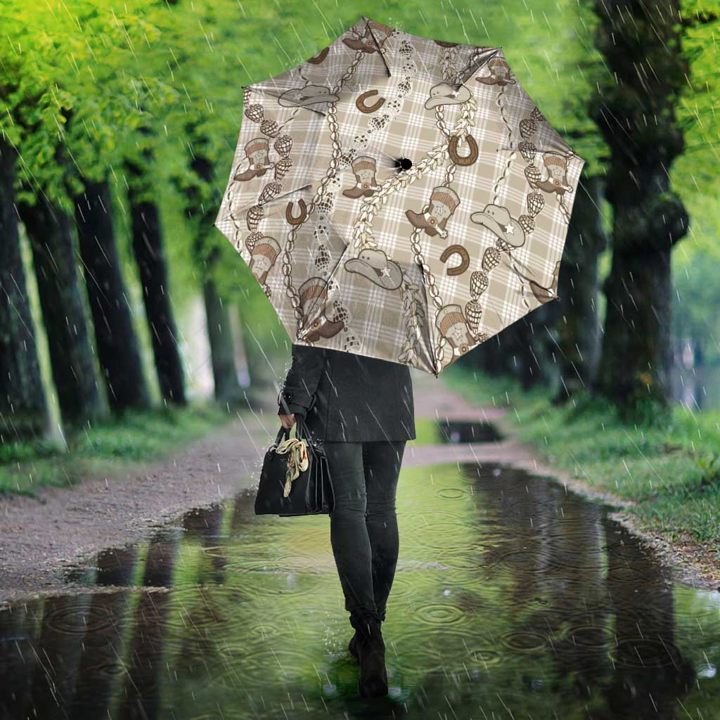 Hawaii Palaka Cowboy Umbrella Shell Maile Lei With Western Patterns - Polynesian Pride
