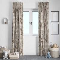 Hawaii Palaka Cowboy Window Curtain Shell Maile Lei With Western Patterns - Polynesian Pride