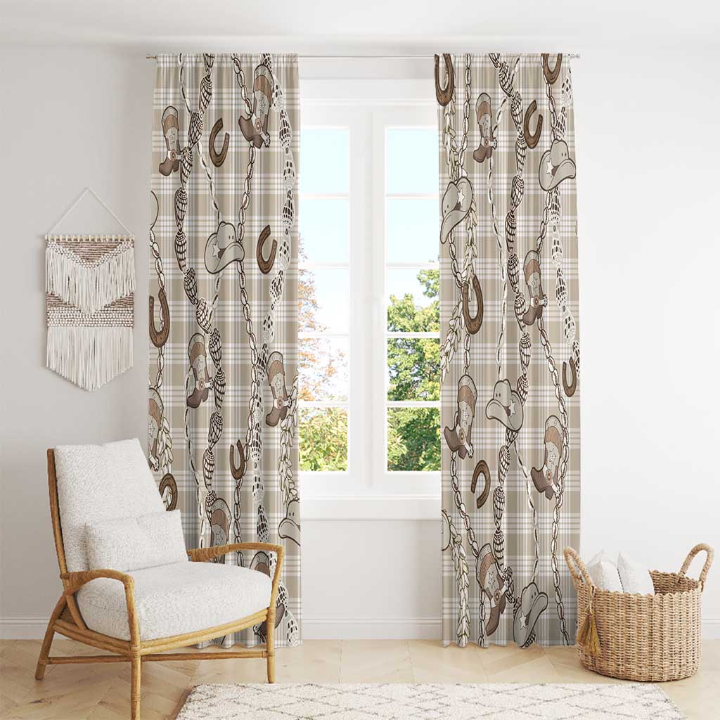 Hawaii Palaka Cowboy Window Curtain Shell Maile Lei With Western Patterns - Polynesian Pride
