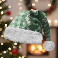 Green Hawaii Palaka Cowboy Turtle Christmas Santa Hat Hawaiian Paniolo Puakenikeni Maile Lei - Polynesian Pride