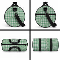 Green Hawaii Palaka Cowboy Turtle Duffle Bag Hawaiian Paniolo Puakenikeni Maile Lei