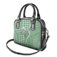 Green Hawaii Palaka Cowboy Turtle Shoulder Handbag Hawaiian Paniolo Puakenikeni Maile Lei - Polynesian Pride