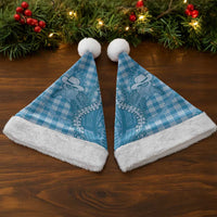 Blue Hawaii Palaka Cowboy Turtle Christmas Santa Hat Hawaiian Paniolo Puakenikeni Maile Lei - Polynesian Pride