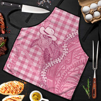Pink Hawaii Palaka Cowboy Turtle Apron Hawaiian Paniolo Puakenikeni Maile Lei - Polynesian Pride