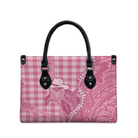 Pink Hawaii Palaka Cowboy Turtle Leather Bag Hawaiian Paniolo Puakenikeni Maile Lei - Polynesian Pride