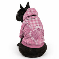 Pink Hawaii Palaka Cowboy Turtle Pet Hoodie Hawaiian Paniolo Puakenikeni Maile Lei