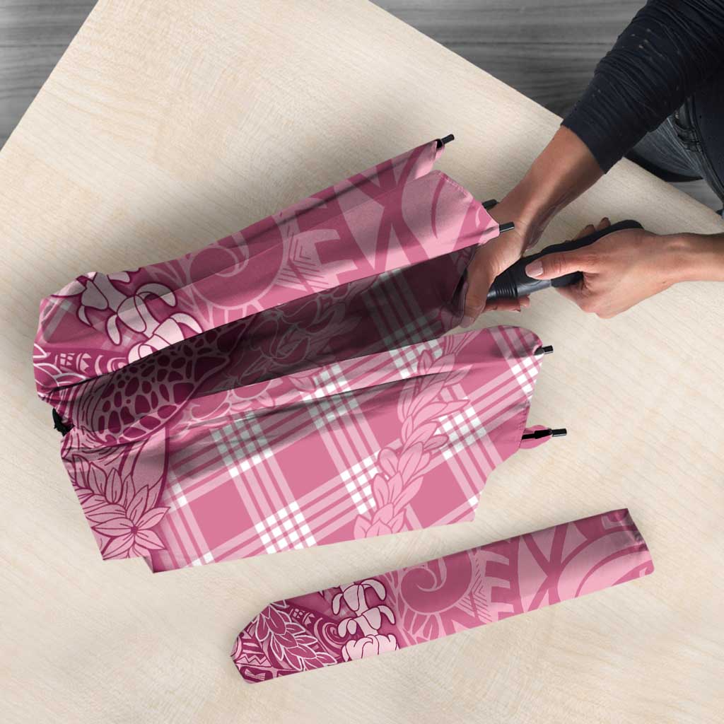 Pink Hawaii Palaka Cowboy Turtle Umbrella Hawaiian Paniolo Puakenikeni Maile Lei - Polynesian Pride