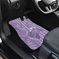 Purple Hawaii Palaka Cowboy Turtle Car Mats Hawaiian Paniolo Puakenikeni Maile Lei - Polynesian Pride