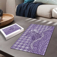 Purple Hawaii Palaka Cowboy Turtle Puzzle Hawaiian Paniolo Puakenikeni Maile Lei - Polynesian Pride