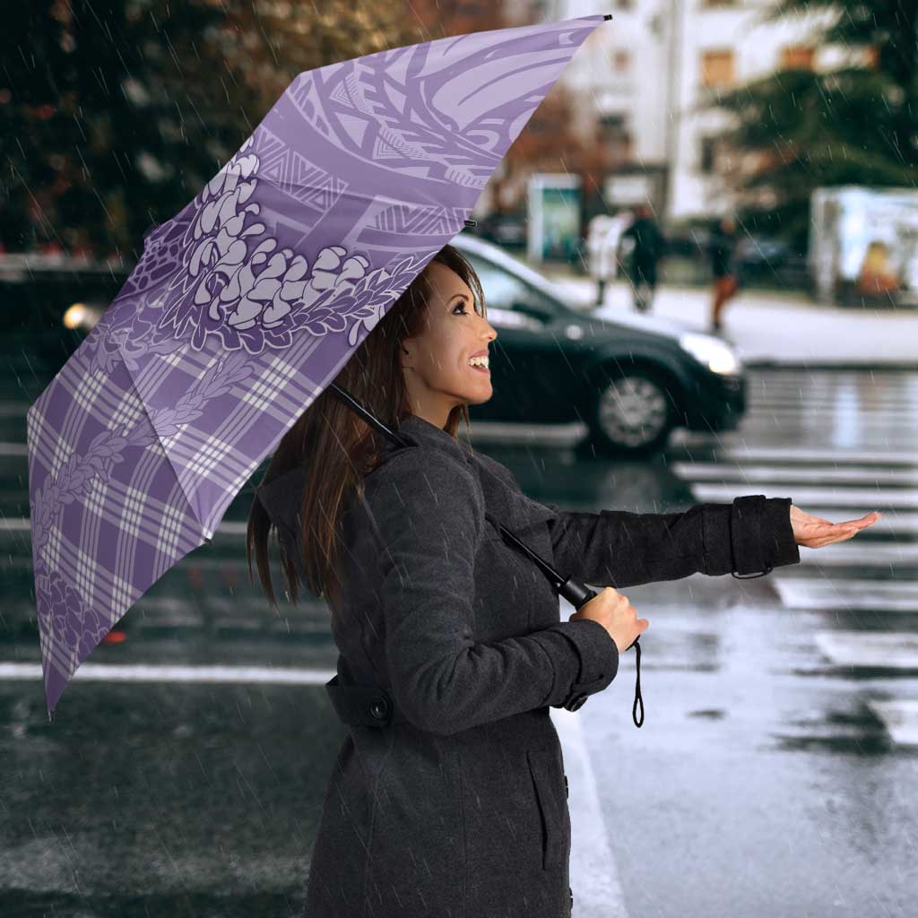 Purple Hawaii Palaka Cowboy Turtle Umbrella Hawaiian Paniolo Puakenikeni Maile Lei - Polynesian Pride