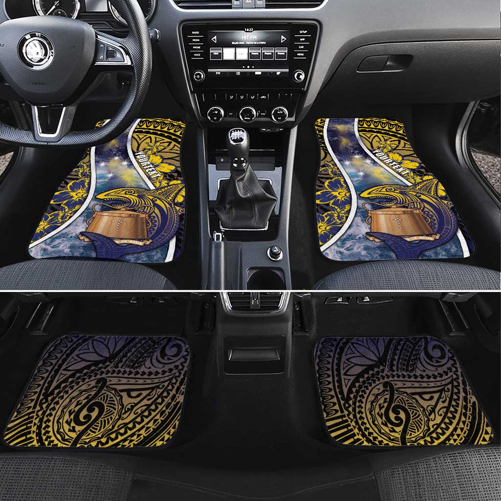 Tokelau Car Mats National Badge Waves Style
