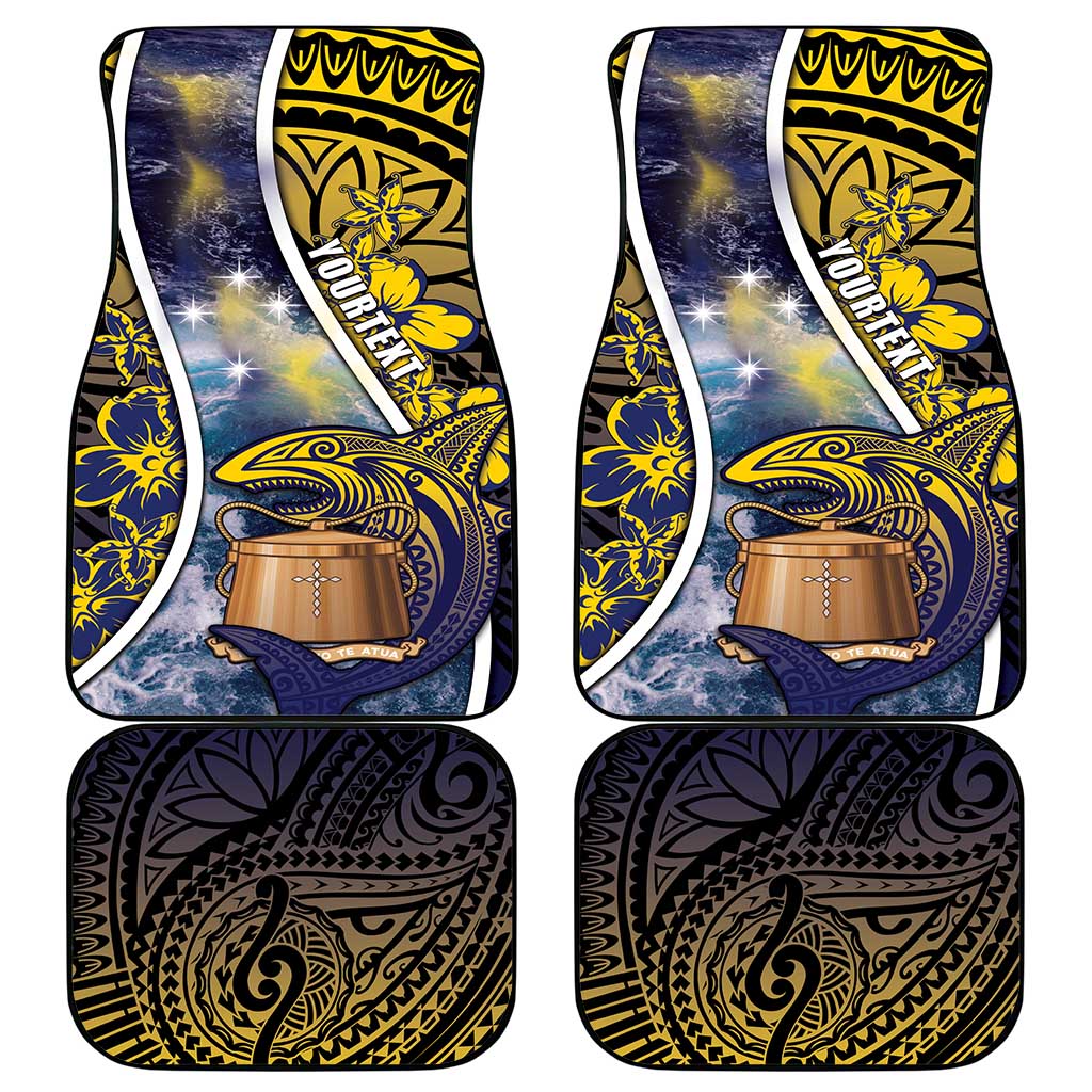 Tokelau Car Mats National Badge Waves Style
