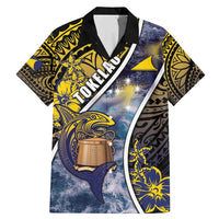 Personalised Tokelau Family Matching Mermaid Dress and Hawaiian Shirt National Badge Waves Style