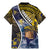 Personalised Tokelau Family Matching Mermaid Dress and Hawaiian Shirt National Badge Waves Style