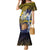 Personalised Tokelau Family Matching Mermaid Dress and Hawaiian Shirt National Badge Waves Style